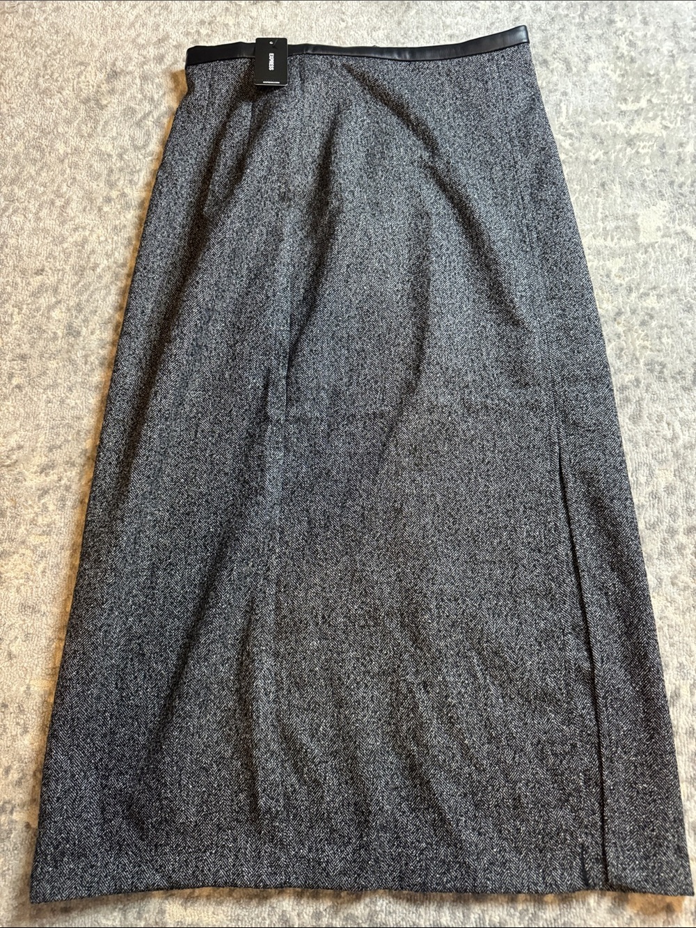 Express Charcoal Gray Pencil Skirt